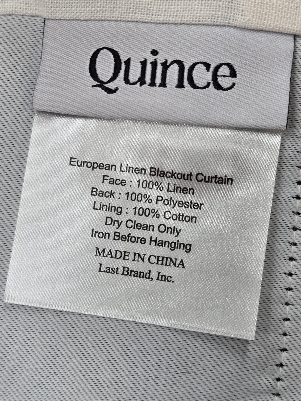 NWT QUINCE Set Of 2 48x84 European Linen True Blackout Curtains Cream 0619